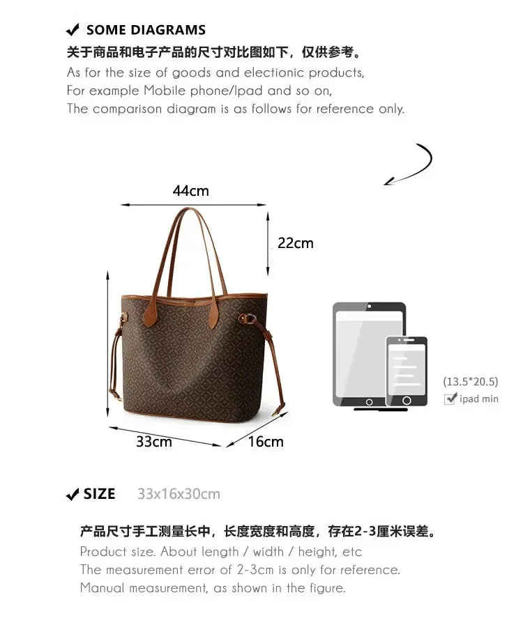 Women's Tote Bag Designer Luxury Handbags and Purse for Female Fashion Shopper Trend 2024 PVC Leather Shoulder Travel Beach Bags