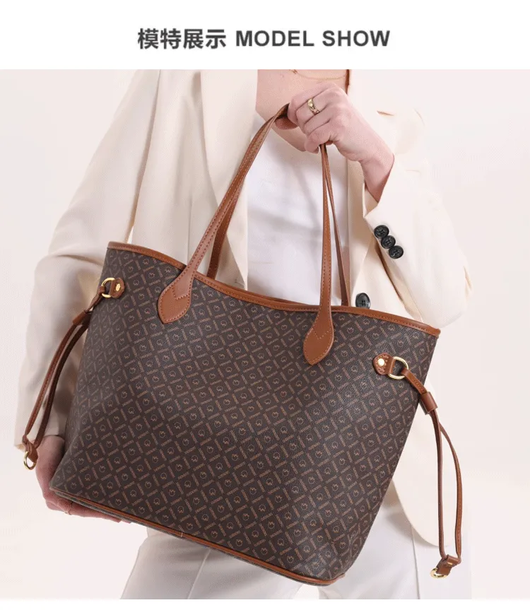 Women's Tote Bag Designer Luxury Handbags and Purse for Female Fashion Shopper Trend 2024 PVC Leather Shoulder Travel Beach Bags