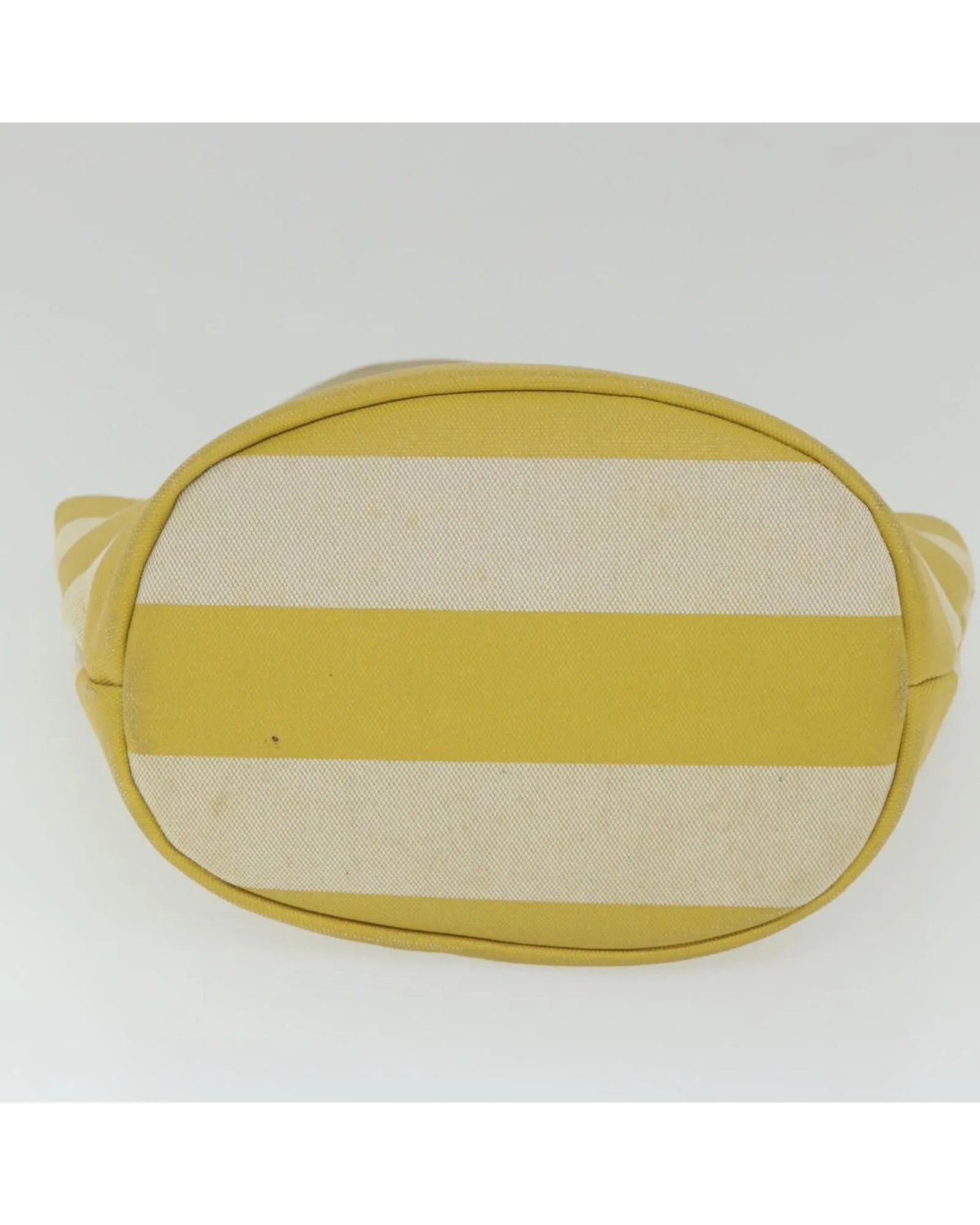 Yellow Canvas Tote Bag with Multiple Pockets - Pre-owned