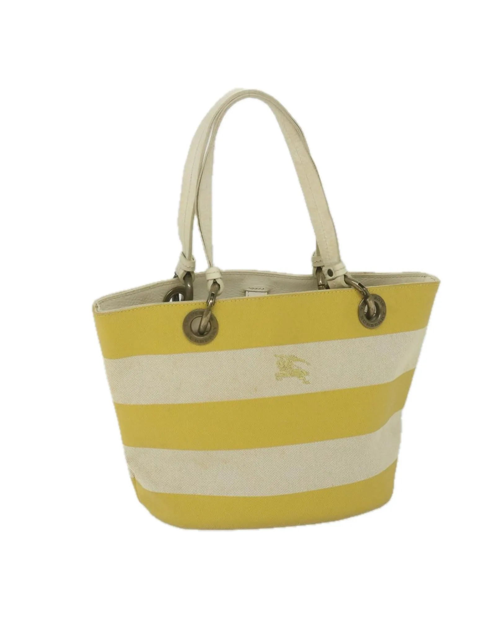 Yellow Canvas Tote Bag with Multiple Pockets - Pre-owned