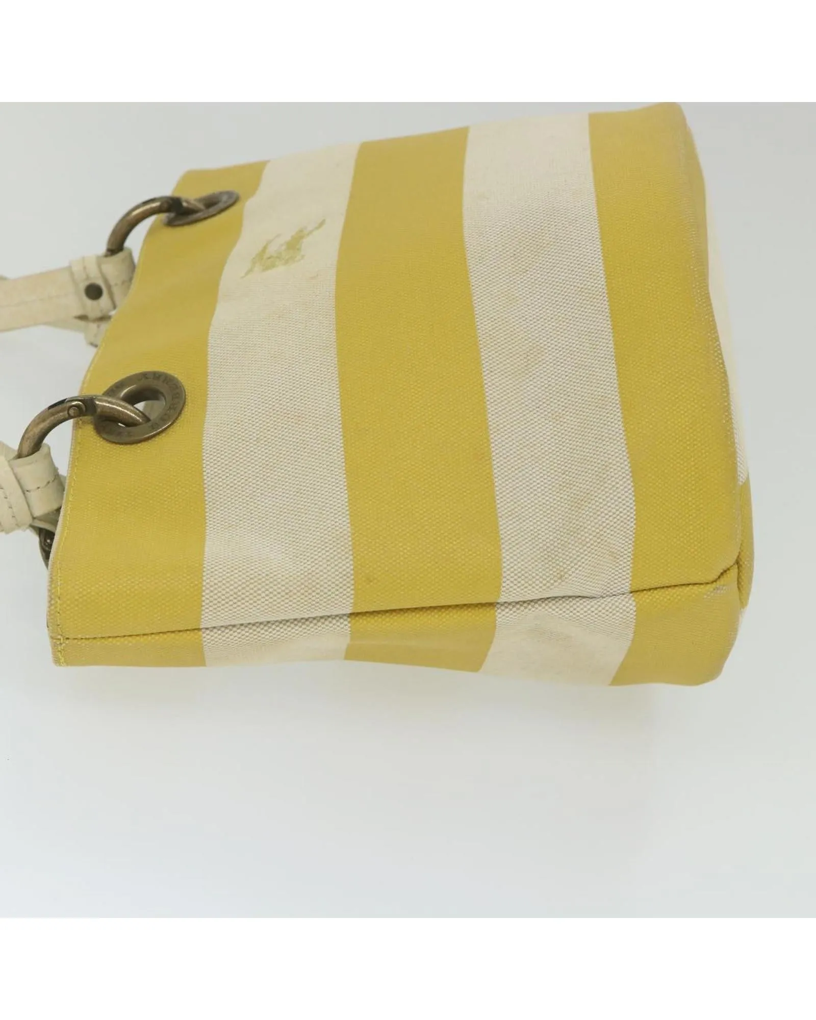 Yellow Canvas Tote Bag with Multiple Pockets - Pre-owned